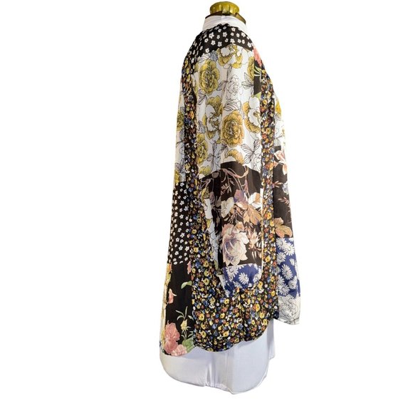 Hope Springs Boho Floral Summer Shirt Women Size Medium - Picture 15 of 16